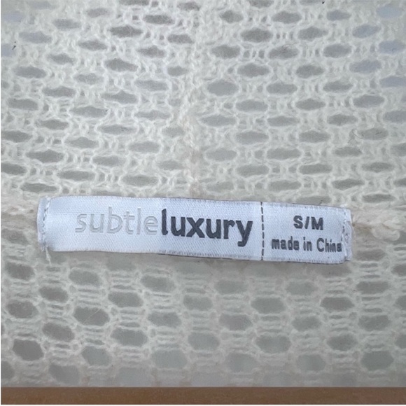 100% Cashmere Ivory Subtle Luxury Open Front Perforated Cardigan size S/M - Picture 2 of 9